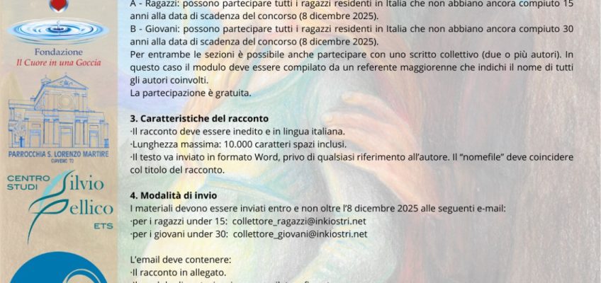 Concorso letterario “Due cuori, un respiro”